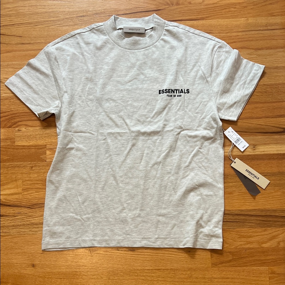 Fear of God Essentials Short Sleeve Logo Tee - Light Gray